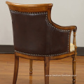 Rubber Carved High Back Lounge Armchair